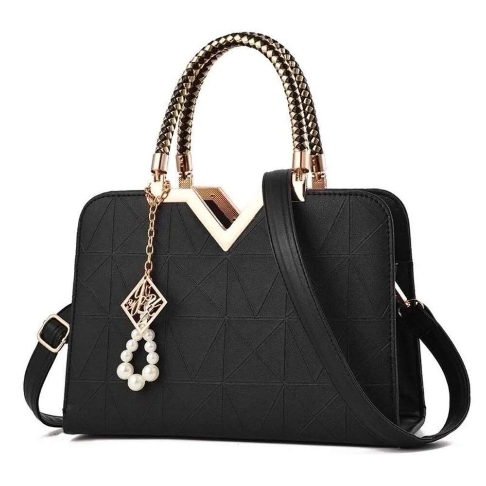 Women's PU Leather Fashion Elegant Shoulder Bag Geometric Crossbody Bag